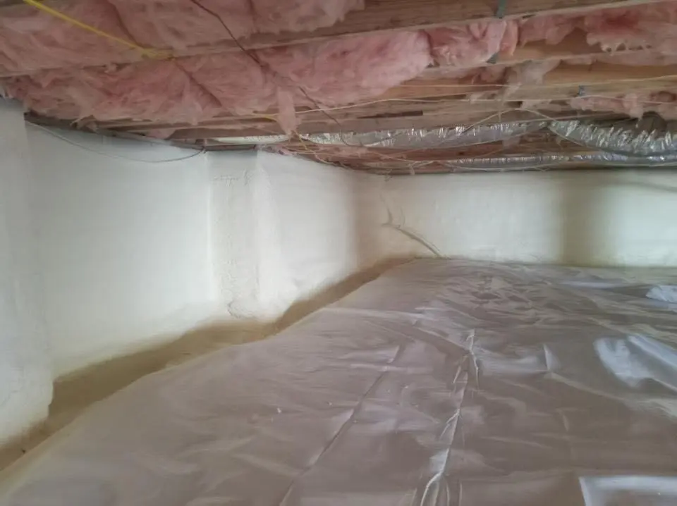 Crawl space encapsulation with closed-cell spray foam for Attic Insulation in Big Spring