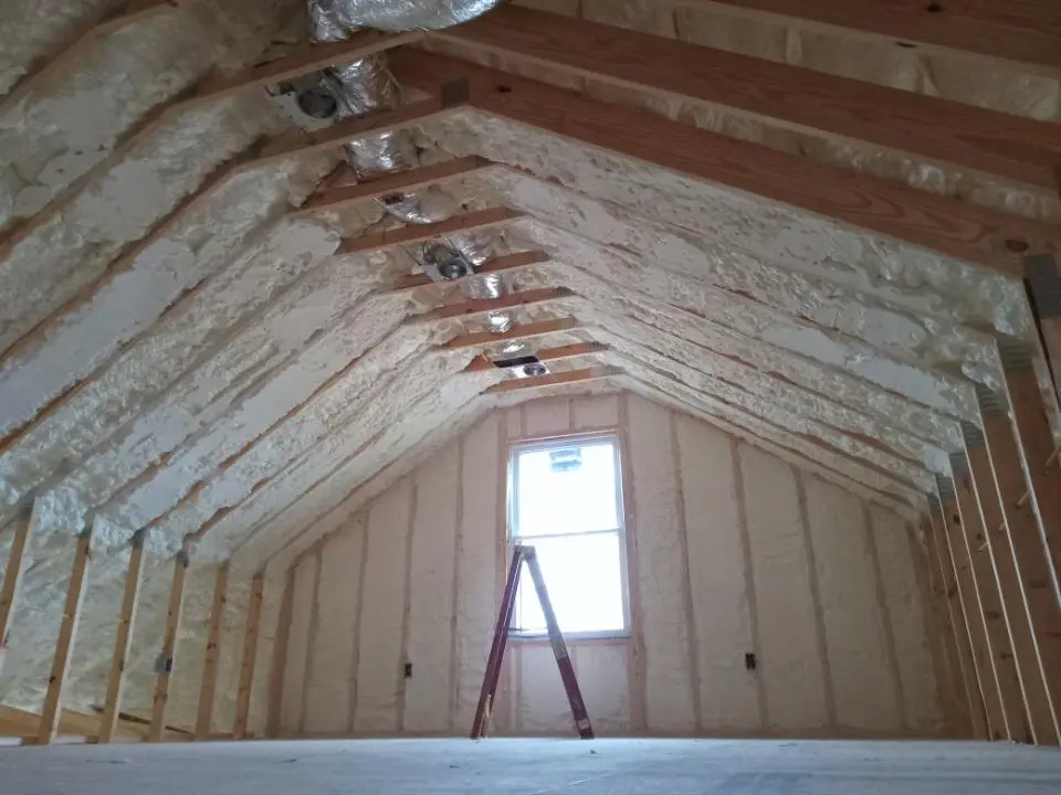 Spray foam roofing application for Crawl Space Insulation project in Big Spring